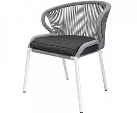 Плетеный стул Милан 4SIS из роупа (веревки), цвет серый