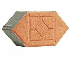 Тротуарная плитка 342 механический завод Ромб 80 мм Оранжевый