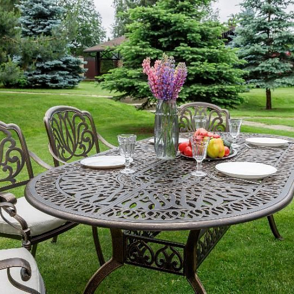 Обеденный комплект Wilhelm Royal Family из алюминия на 8 персон фото 2