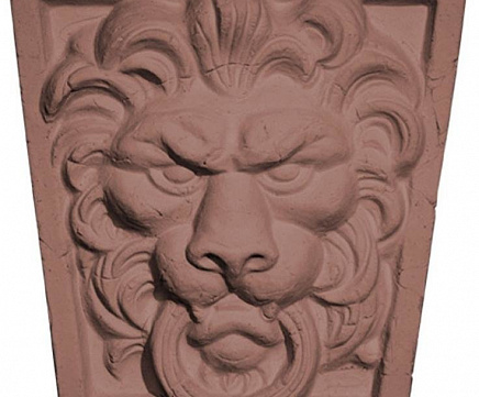 Замковый камень "Лев", цвет коричневый