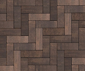 Тротуарная плитка 342 механический завод Паркет 240x80x60мм ColorMix Арабика