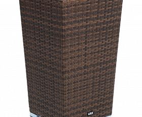 Капучино кашпо для цветов плетеное из искусственного ротанга, цвет коричневый