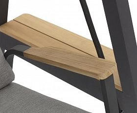 Качели Malmo Brafritid антрацит/серый, алюминий/тик