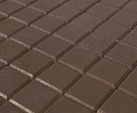 Тротуарная плитка Braer ЛУВР Квадрат 100х100х60 мм Коричневый