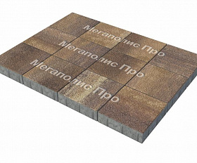 Тротуарные плиты Выбор Квадрум В.1.К.10 300х300х100 мм Листопад Гранит Мокко