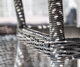 Обеденная группа Фредо 4SIS из искусственного ротанга, цвет графит