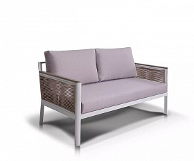 Диван двухместный Сан Ремо 4SIS из роупа (веревки), каркас из алюминия