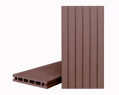 Террасная доска Террапол КЛАССИК пустотелая с пазом 4000 или 3000х147х24 мм, цвет Орех Милано