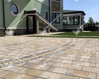 Тротуарная плитка Braer Мозаика, 60 мм. Песчаник