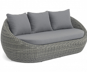 Барселона диван из искусственного ротанга трехместный, цвет графит