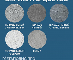 Пошаговая плита для дорожек 1000х500х80 мм Террацо Черный с черно-белым