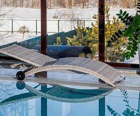 Шезлонг Agata Royal Family из искусственного ротанга, цвет бежевый