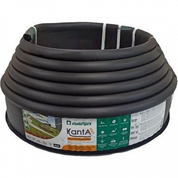 Бордюр садовый KANTA Standartpark PRO пластиковый Черный фото 1