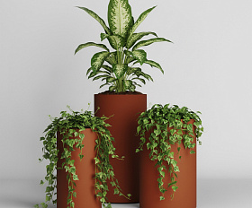 Кашпо Concretika Тюб Макси D40H60 Терракота 110 252