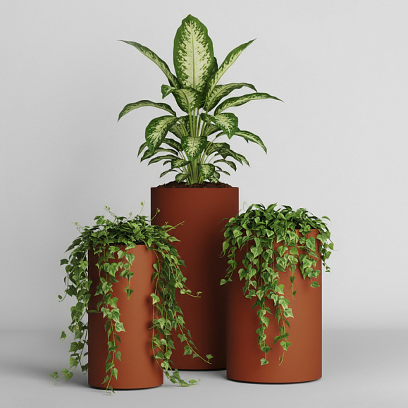 Кашпо Concretika Тюб Макси D40H60 Терракота 110 252 фото 5