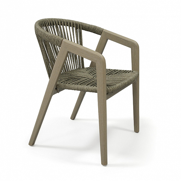 Будапешт стул из искусственного ротанга, цвет серый фото 4