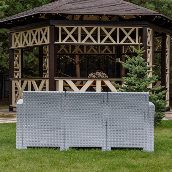 Диван трехместный Lana Royal Family из пластика, цвет светло-серый фото 2