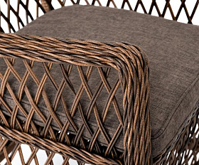 Обеденная группа Эспрессо-80 L 4SIS из искусственного ротанга, цвет коричневый