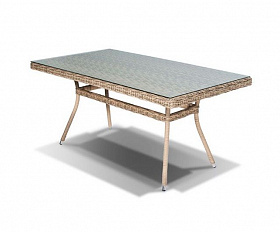 Обеденная группа Кортадо 4SIS из искусственного ротанга, цвет соломенный