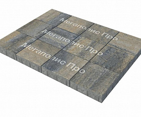 Тротуарные плиты Выбор Квадрат Б.1.К.8 300х300х80 мм Искусственный камень Базальт