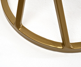 Сантьяго журнальный стол из HPL круглый Ø40 H55, каркас из стали золотой, цвет столешницы серый гранит