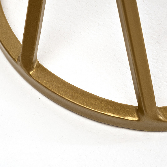 Сантьяго журнальный стол из HPL круглый Ø40 H55, каркас из стали золотой, цвет столешницы серый гранит фото 5