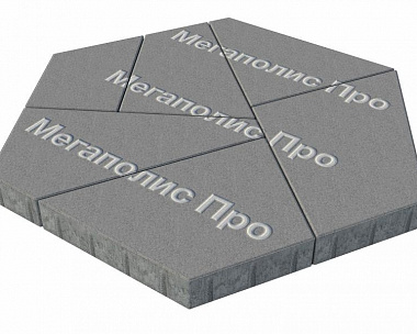 Тротуарная плитка Выбор Оригами Б.4.Фсм.8 80 мм Стандарт Серый
