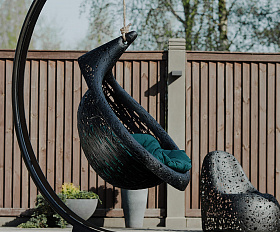 Подвесное кресло Vitgarden Bios Lucid из базальта, цвет черный