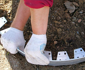 Бордюр алюминиевый h80, L2500, b56