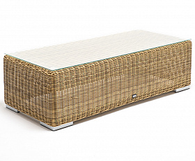 Боно журнальный столик из искусственного ротанга, цвет соломенный
