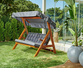 Качели Paris Royal Family с серыми подушками