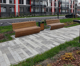 Тротуарная плитка Выбор Паркет мультиформатный Б.9.Псм.8 80 мм Листопад Кварцит