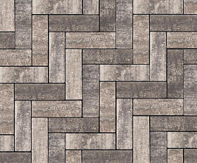 Тротуарная плитка 342 механический завод Паркет 240x80x60мм ColorMix Арктика