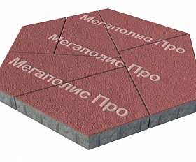 Тротуарная плитка Выбор Оригами Б.4.Фсм.8 80 мм Красный Гранит