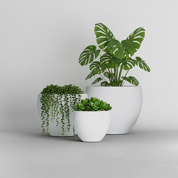 Кашпо Concretika Гира D50H43 Снежный фото 5