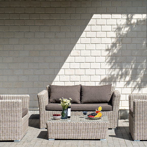 Капучино Сингл лаунж-зона из искусственного ротанга, цвет бежевый фото 4