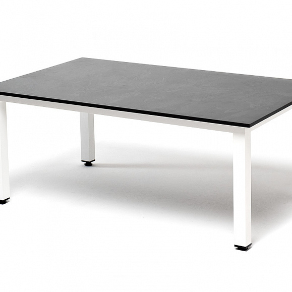 Канны журнальный столик из HPL 90х60, H40, каркас белый, цвет столешницы серый гранит фото 3