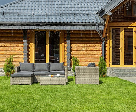 Комплект мебели Grand Vicky Royal Family из искусственного ротанга, цвет серый