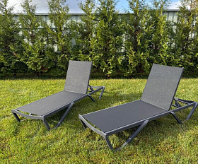 Комплект шезлонгов Enzo Royal Family из алюминия черный