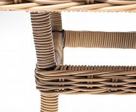 Латте плетеный стол из искусственного ротанга 140х80см, цвет соломенный