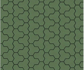 Тротуарная плитка Выбор Трилистник В.7.Ф.10 100 мм Стандарт Зеленый