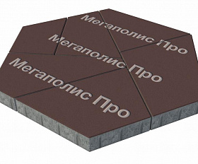 Тротуарная плитка Выбор Оригами Б.4.Фсм.8 80 мм Стандарт Коричневый