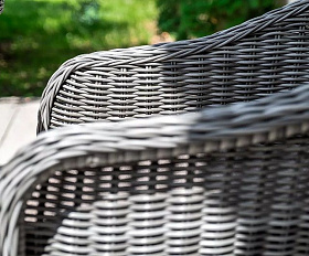 Обеденная группа Фредо 4SIS из искусственного ротанга, цвет графит