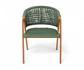 Стул Амстердам 4SIS плетеный из искусственного ротанга, цвет зеленый