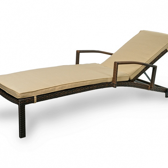 Плетеный шезлонг MILANO темно-коричневый Joygarden фото 1