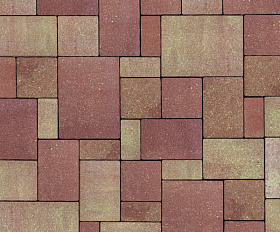 Тротуарная плитка Нобетек Новый город квартет 4НГК6Ф Колормикс №1 Рассвет