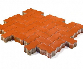 Тротуарная плитка Braer Волна 80 мм Красный