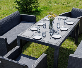 Обеденный комплект Grand Lana Dining XL Royal Family из пластика, цвет графит