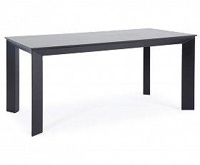 Венето обеденный стол из HPL 140х80см, цвет серый гранит, каркас черный