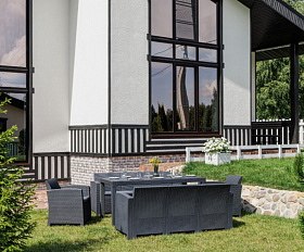 Обеденный комплект Grand Lana Dining XL Royal Family из пластика, цвет графит